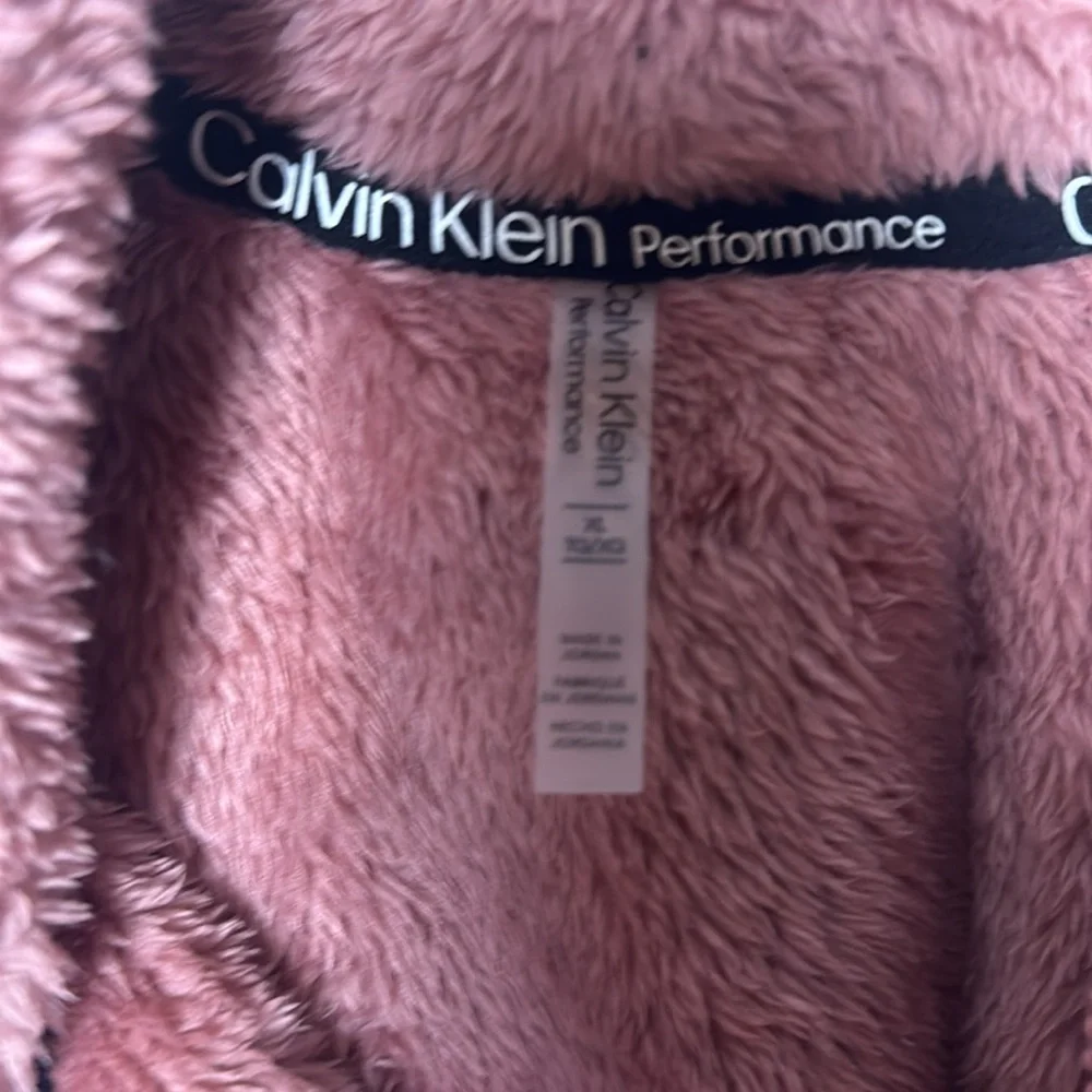 Calvin Klein Performance Sherpa quarter zip sweater SIZE XL - Picture 4 of 6